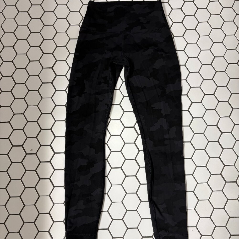 Lululemon Wunder Train Contour Fit 25 Black Camo Size 6